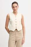 United Colors of Benetton vestă culoarea bej, un singur r&acirc;nd de nasturi, 2YVXDJ011