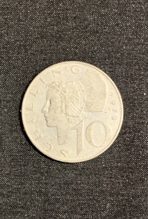 Moneda 10 schilling 1975 Austria