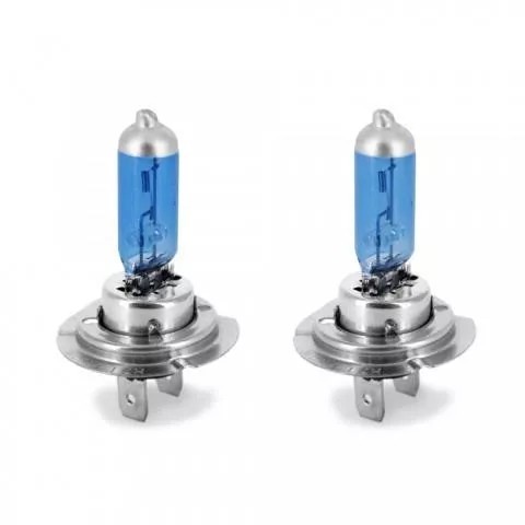 Set de 2 becuri Halogen H7 100W +130% intensitate Alb Xenon 12V Carguard