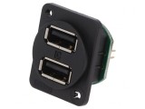 Soclu USB A dublu 2.0 2.54mm