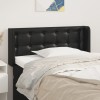 VidaXL Tăblie de pat cu aripioare negru 83x16x78/88 cm piele ecologică 3118840