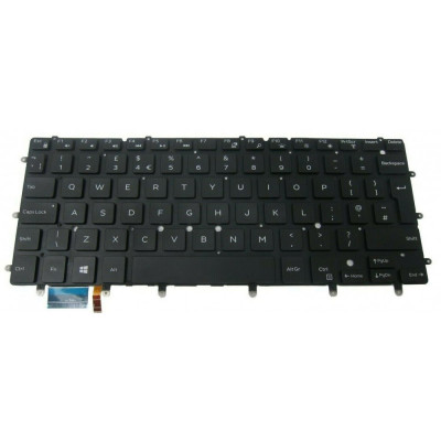 Tastatura Laptop, Dell, XPS 13 9343, 9350, 9360, 07DTJ4, 7DTJ4, NSK-LS0BQ, AEAM6U00010, cu iluminare, layout UK foto