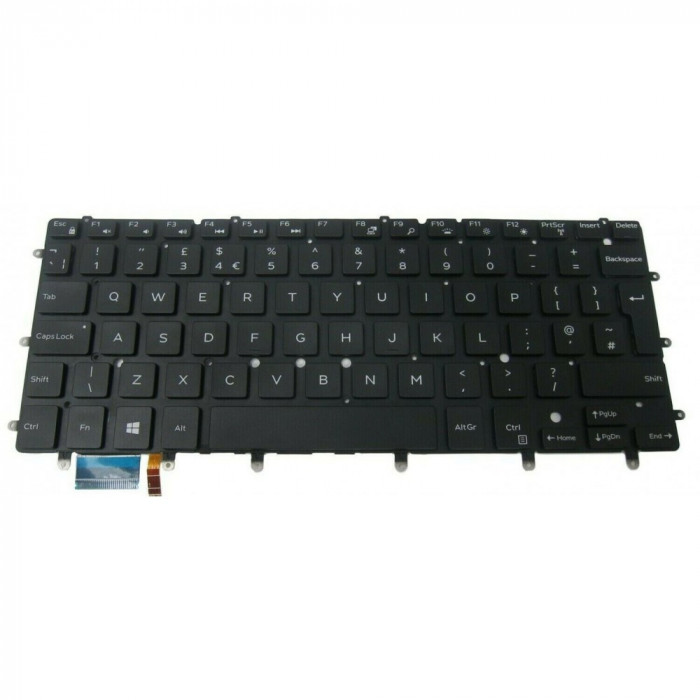 Tastatura Laptop, Dell, XPS 13 9343, 9350, 9360, 07DTJ4, 7DTJ4, NSK-LS0BQ, AEAM6U00010, cu iluminare, layout UK