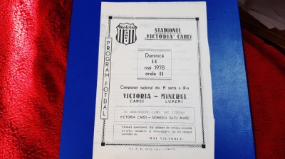program Victoria Carei - Minerul Lupeni foto