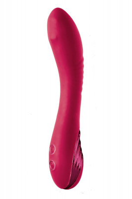 Vibrator Cecilia Slinding Bead&amp;amp;Vibrations Silicon USB Fuchsia 19.6 cm foto