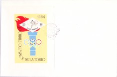 TSV - PLIC 1964 FDC LP 590 J.O. DE LA TOKYO, COLITA NEDANTELATA