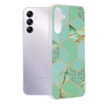Husa pentruSamsung Galaxy A14 4G / A14 5G - Techsuit Marble Series - Green Hex foto