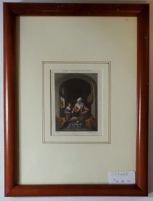 G. Dow - Vanzatoare de heringi foto