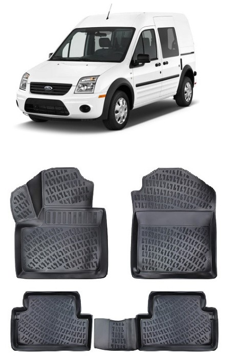 Set Covorase Auto Cauciuc dedicate Ford Connect I (2002-2013)
