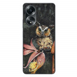 Husa compatibila cu Oppo A58 4G Silicon Gel Tpu Model Owl Painted