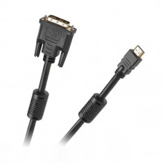 Cablu Cabletech DVI Male - HDMI Male Gold 10m negru foto