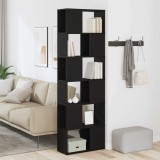 VidaXL Dulap cu cărți/Separator de cameră Stejar negru 60x24x186 cm