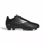 Ghete Fotbal Adidas F50 Club FxG J Negru Copii, Piele Sintetica, Talpa Flexibila, Teren Variabil