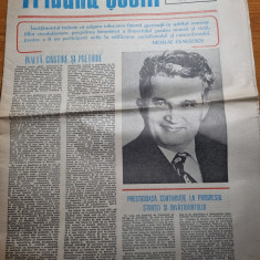 ziarul tribuna scolii 24 ianuarie 1987-ziua de nastere ceausescu,mihai eminescu
