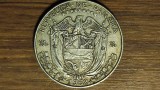 AG10 Panama - moneda raruta argint 900 - 1/4 sau cvarto balboa 1962 - varietate cu an unic - impecabila !