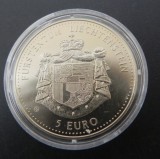 Moneda 5 Euro 1996 - Liechtenstein, St. Florian Church in Vaduz, 38,75 mm, in capsula