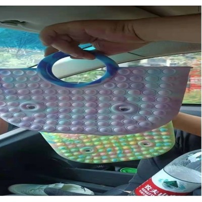 Jucarie Antistres din silicon Flippy, Pop It Now And Flip It, Geanta mare, 28 cm, Multicolor, V4 foto
