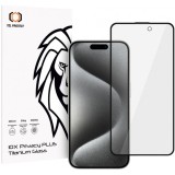 Folie de protectie Ecran Privacy Tel Protect 10X Plus Titanium pentru Apple iPhone 17 / 16 Pro, Sticla Securizata, Full Glue