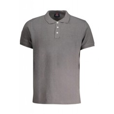 Tricou polo barbati, cu mini logo brodat, Regular fit, Gri inchis, M