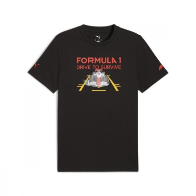Formula 1 tricou de bărbați DTS Graphic black F1 Team 2025 - L foto