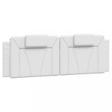 Cumpara ieftin Perna pentru tablie pat, Viana, alb, 160 cm, piele artificiala