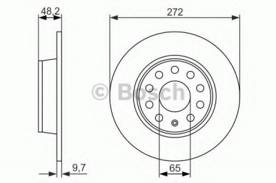 Disc frana VW TOURAN (5T1) (2015 - 2016) BOSCH 0 986 479 677 foto