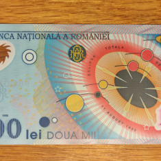 Romania - bancnota de colectie istorica - 2000 lei 1999 - eclipsa - impecabila !