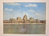 Foto-disc Carte poștală sonoră vintage Colorvox &ndash; Parlamentul din Budapesta, funcțională 45 RPM, flexidisc vedere / felicitare audio pentru pick-up