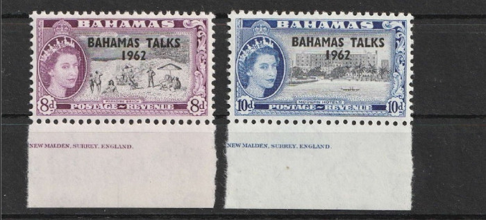 Colonii, Bahamas, supratipar, 1962, MNH