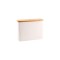 Cos de depozitare role hartie igienica LONBET, 45 X 34.5 X 15 cm, textil, capac bambus, bej