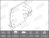 JURID 1903221070 Set garnituri de frictiune, frana tambur