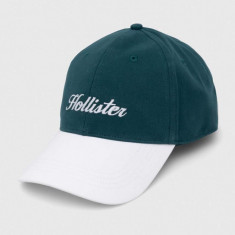 Hollister Co. șapcă de baseball din bumbac culoarea verde, cu imprimeu