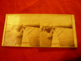 Fotografie stereoscopica sec.XIX - Intrare Nava in portul Constantinopol