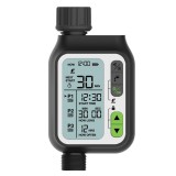 Programator irigare gradina, display LCD, cu senzor ploaie, adaptoare incluse, IP65, temporizator automat electronic udat stropire gazon, peluza, pati