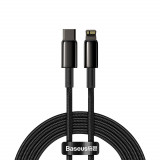 Cablu USB Tip C Baseus - Putere De &icirc;ncărcare Rapidă Lightning 20 W 2 M Negru (CATLWJ-A01)