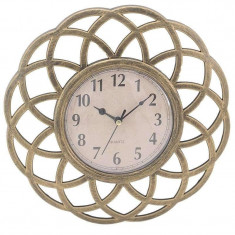 Ceas decor perete Antique Gold 25 cm foto