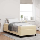 Cumpara ieftin Pat cu arcuri Cafea cu lapte și negru 90 x 200 cm