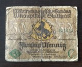 Notgeld Stuttgart - 50 Pfennig 1921
