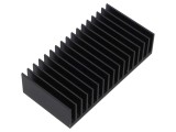 Radiator extrudat cu aripioare, neagră