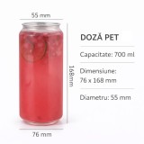 Cumpara ieftin Doza PET pentru aparat sigilare, 700 ml, capac inclus
