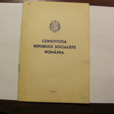 CY - CONSILIUL de STAT "Constitutia Republicii Socialiste Romania 1985"