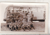 Bnk foto Militari langa autocar Rocar TV2, Alb-Negru, Romania de la 1950, Transporturi