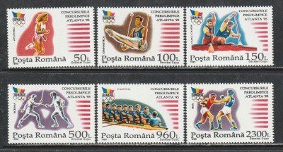 Romania 1995 - #1397 Jocurile Olimpice de Vara Atlanta 6v MNH foto