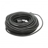 Cablu prelungitor electric 30m H05VV-F 3x1.5mm negru cu priza Schuko 16A/250V