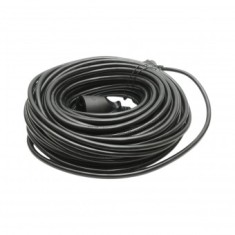Cablu prelungitor electric 30m H05VV-F 3x1.5mm negru cu priza Schuko 16A/250V