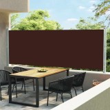 VidaXL Copertină laterală retractabilă de terasă, maro, 600 x 160 cm