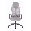 Scaun birou ergonomic Mirpol Ergomax, reglabil, gri deschis, textil, rotativ, suporta 120 kg, cu brate
