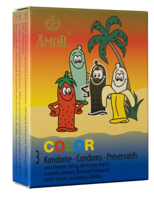 Prezervative AMOR Color - 3 buc. foto