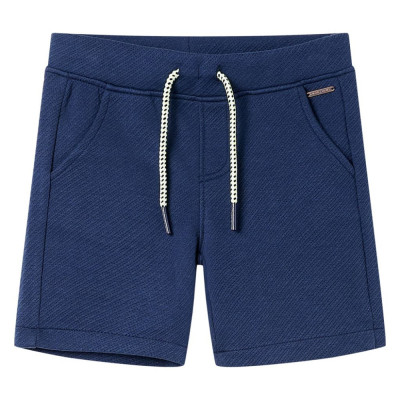 Pantaloni scurți pentru copii cu șnur, albastru &amp;icirc;nchis, 104 foto
