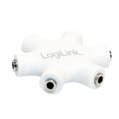 SPLITTER audio LOGILINK 6 x 3.5&amp;amp;quot; jack stereo plastic cablu 20cm conectare la 1 device audio si split semnal la 5 casti &amp;amp;quot;CA1088&amp;amp;quot; foto